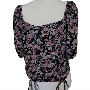 Vylette | Paisley Print Blouse | Size: XL